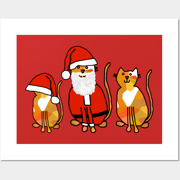 Cute Christmas Cats Wall Art by ellenhenryart